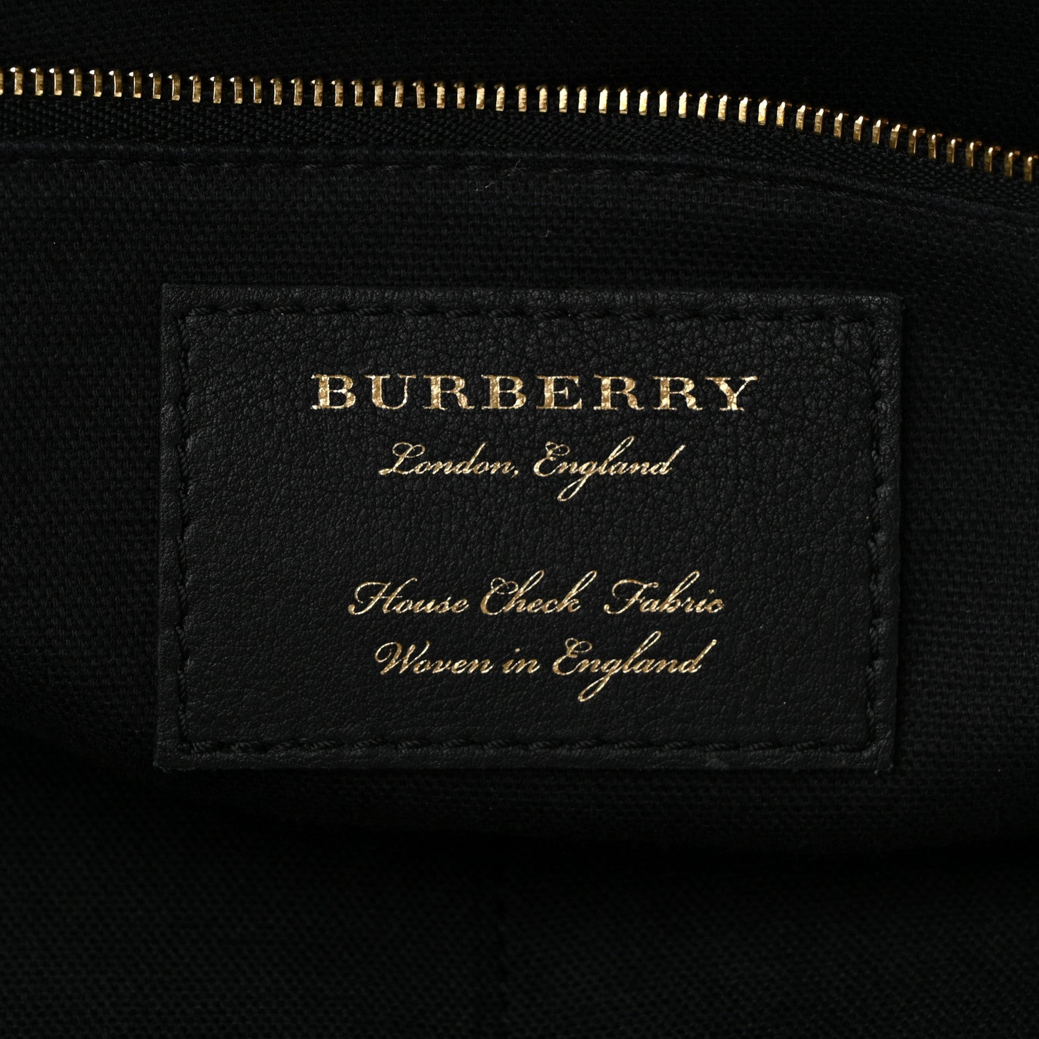 Burberry Derby Calfskin House Check Medium Welburn Tote  Black 6 of 11