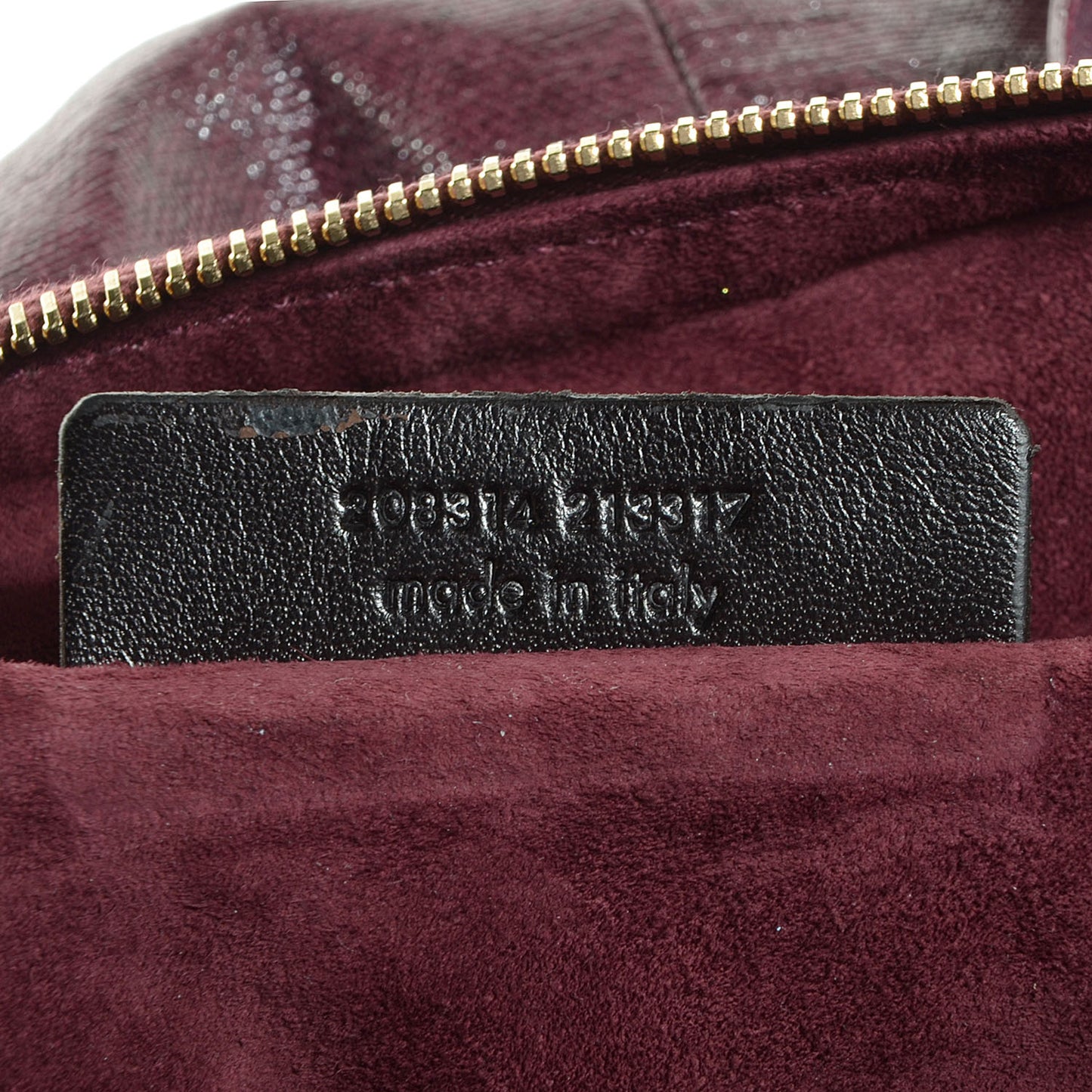 Coated Linen Medium Easy Sac Burgundy