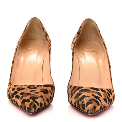 Christian Louboutin Veau Velours Leopard Clare 80 Pumps 37.5 Caramel 2 of 9