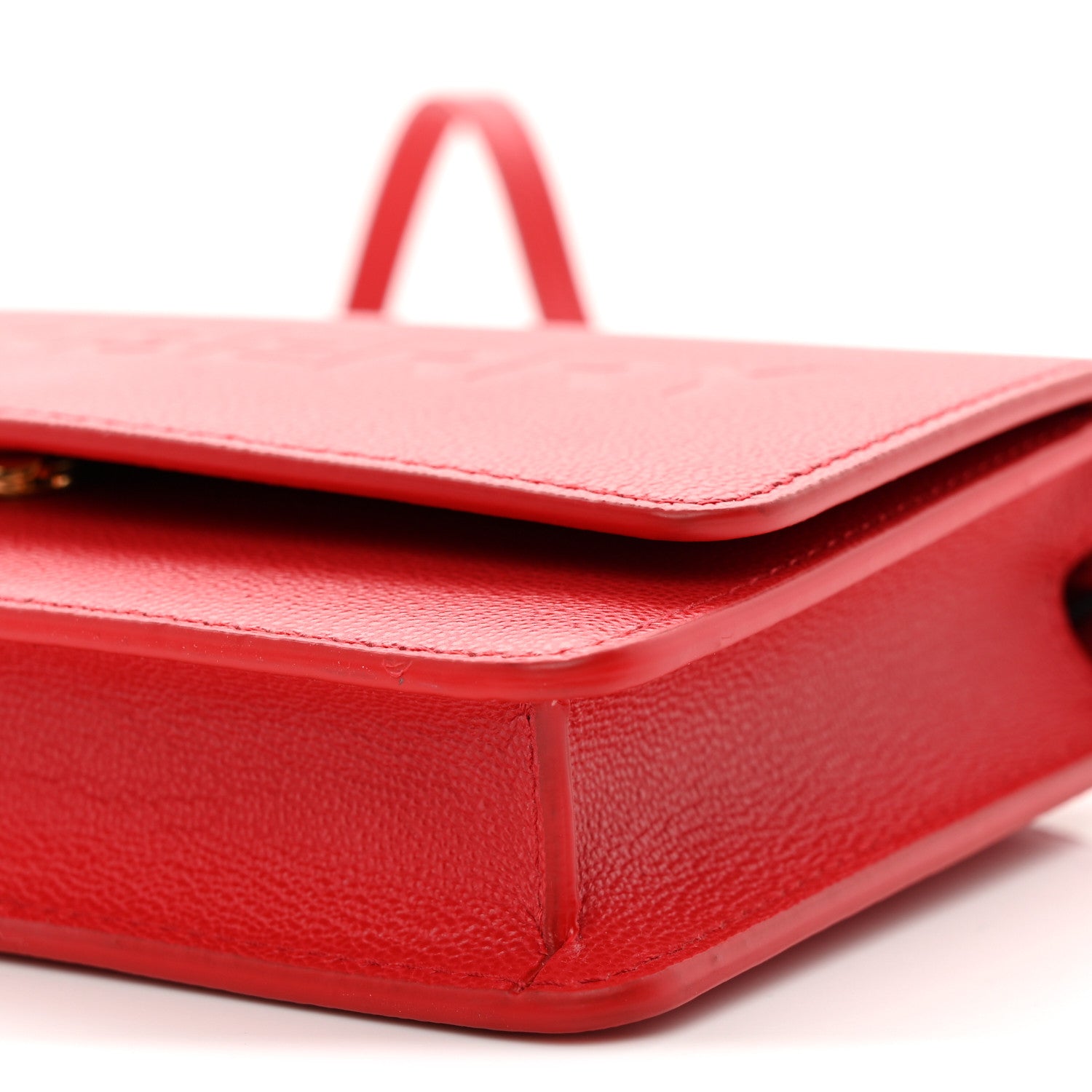 Burberry Smooth Calfskin Logo Embossed Hampshire Crossbody Red 10 of 10