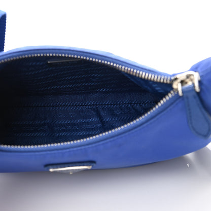 Prada Nylon Re-Edition 2005 Shoulder Bag Indaco 7 of 9