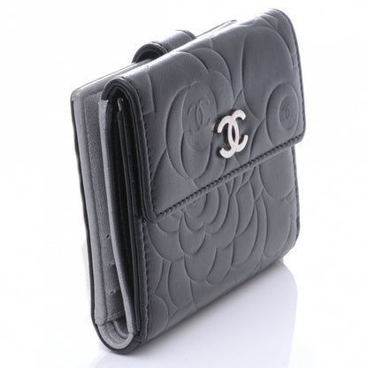 Chanel Lambskin CC Camelia Compact Wallet Black 4 of 7