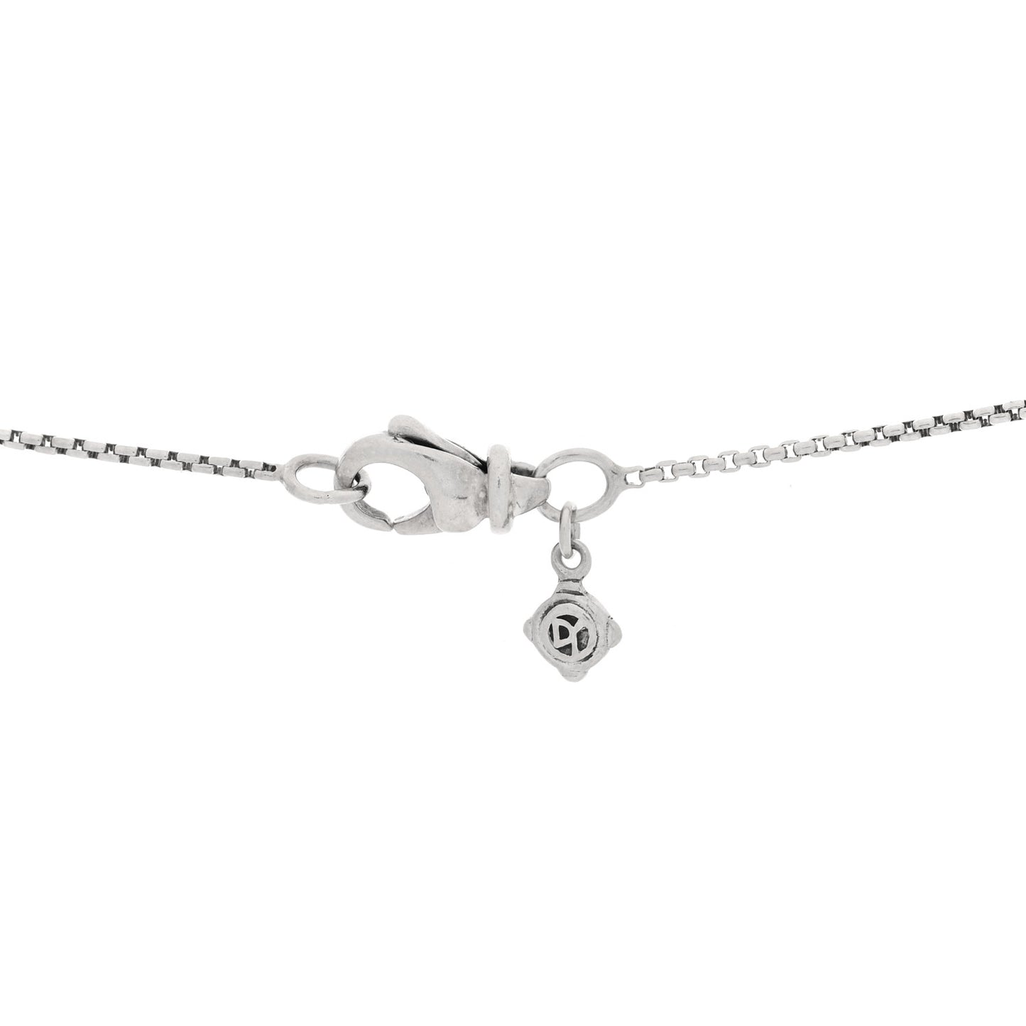 Sterling Silver Diamond Quatrefoil Ball Pendant Necklace