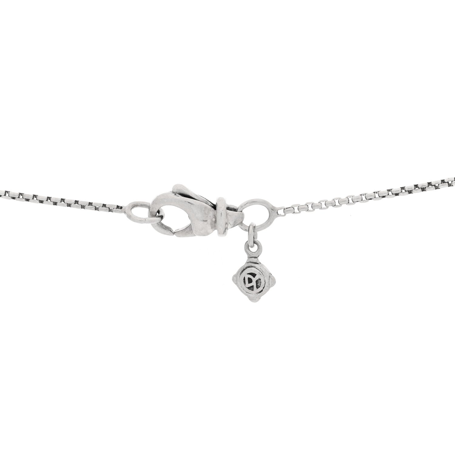 David Yurman Sterling Silver Diamond Quatrefoil Ball Pendant Necklace 4 of 4