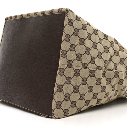 Gucci GG Monogram Large Web Handle Bucket Tote Dark Brown 10 of 10