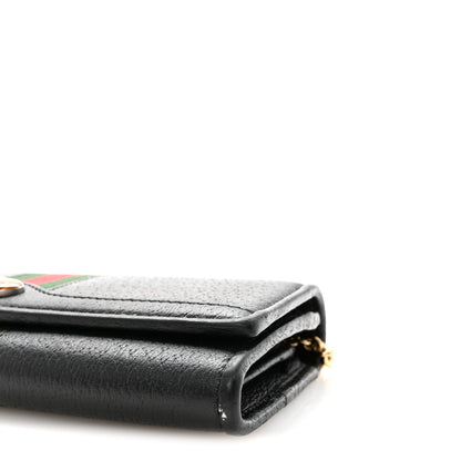 Gucci Dollar Calfskin Web Ophidia Wallet On Chain Black 10 of 10