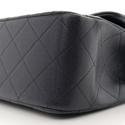 Chanel Caviar Quilted Jumbo Double Flap Navy Blue 10 of 12