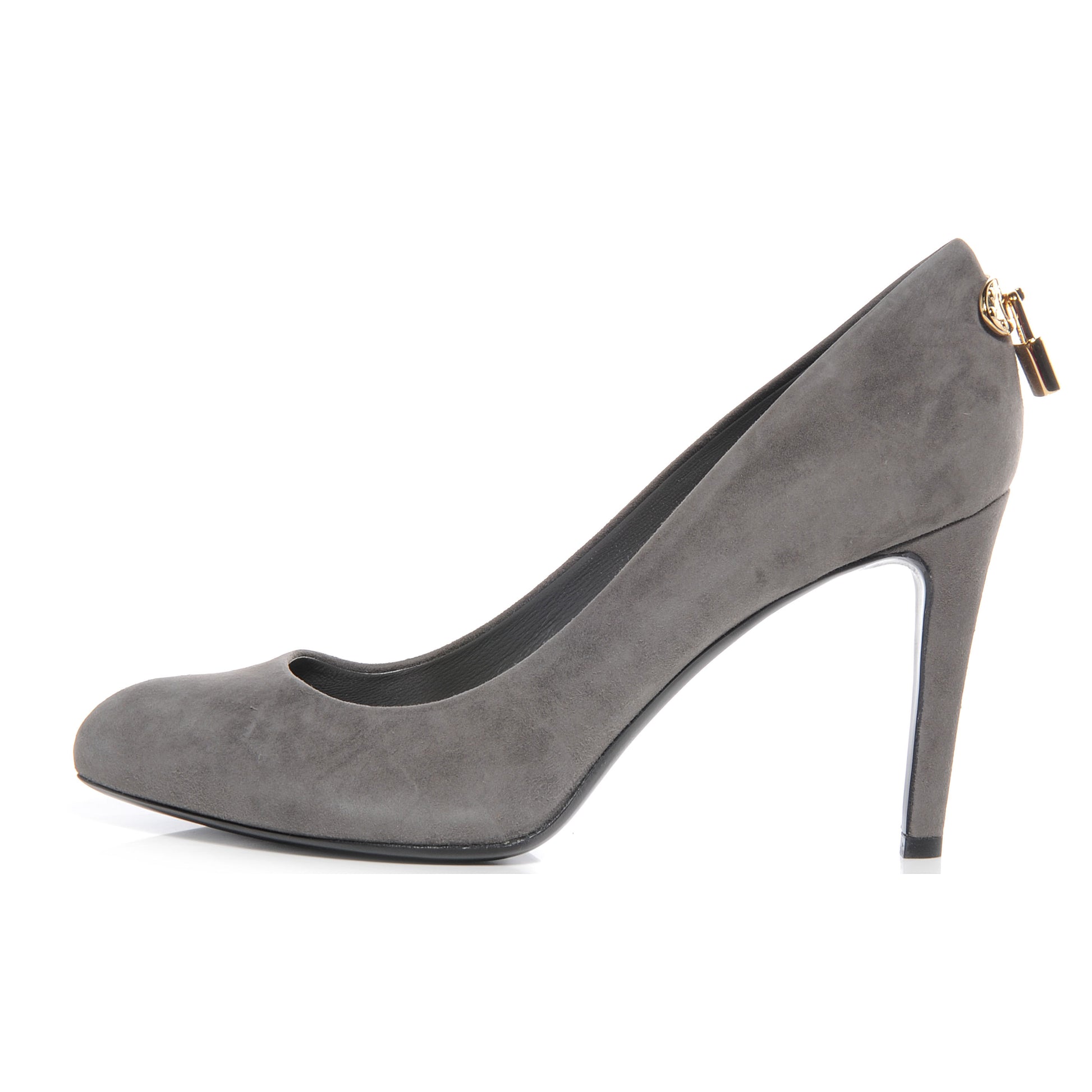 Louis Vuitton Suede Oh Really Pumps 38 Grey 1 of 7