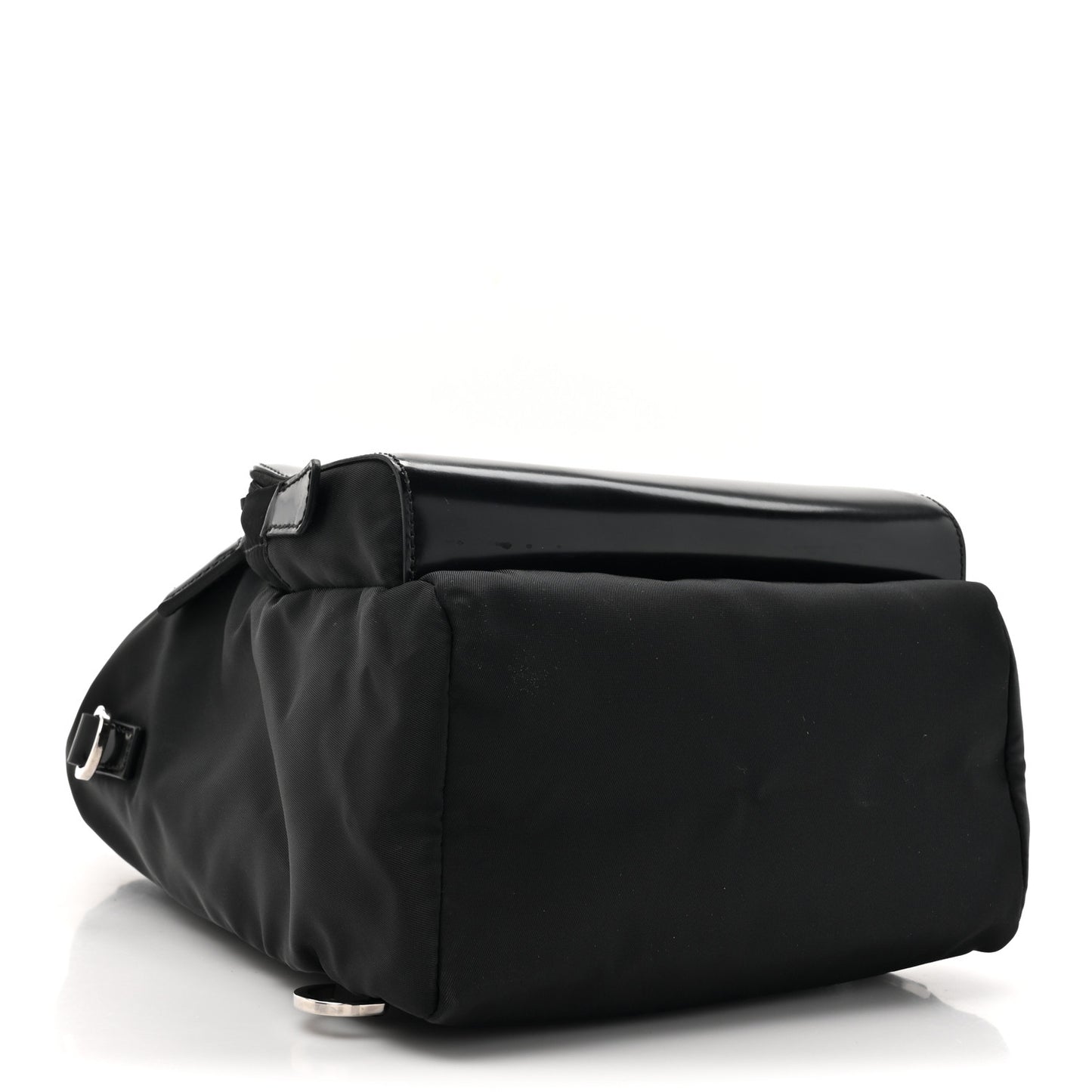 Nylon Brushed Calfskin Mini Backpack Black