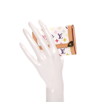 Louis Vuitton Monogram Multicolor Porte-Monnaie Plat Coin Purse White 2 of 9