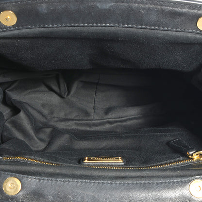 Miu Miu Leather Matelasse Coffer Frame Tote Black 5 of 7