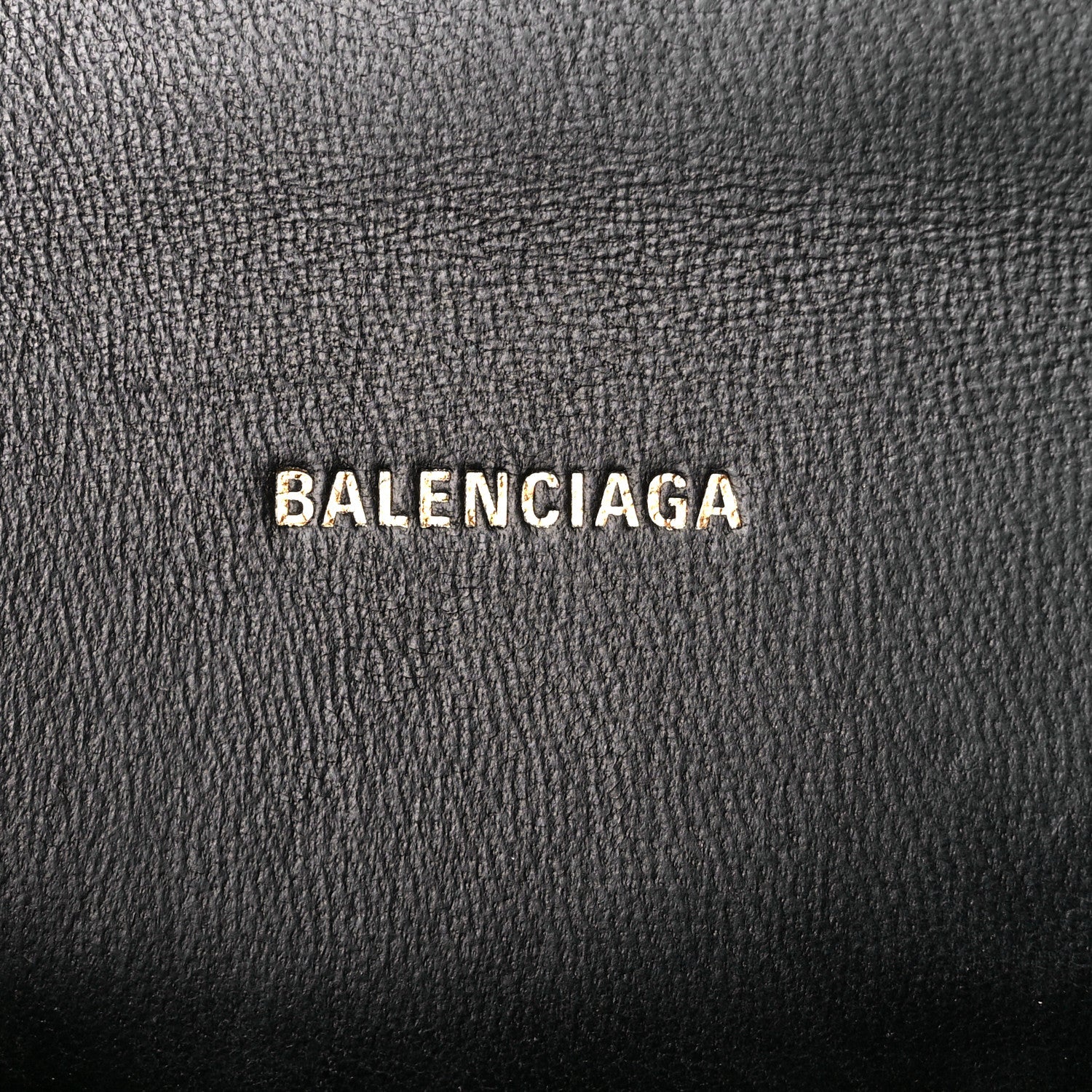 Balenciaga Shiny Calfskin Crocodile Embossed Hourglass Top Handle Bag XS Black 6 of 13