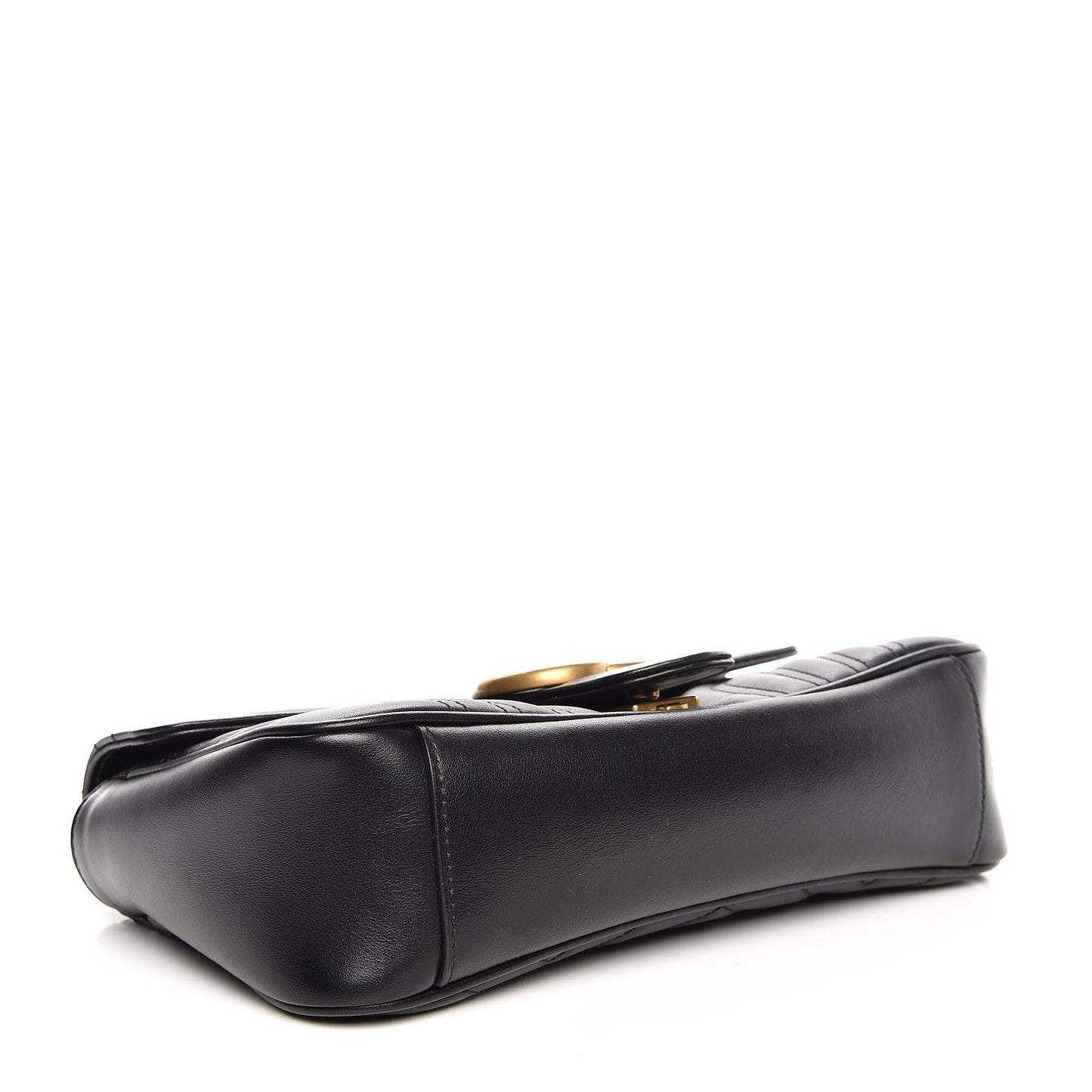 Calfskin Matelasse Small GG Marmont Shoulder Bag Black