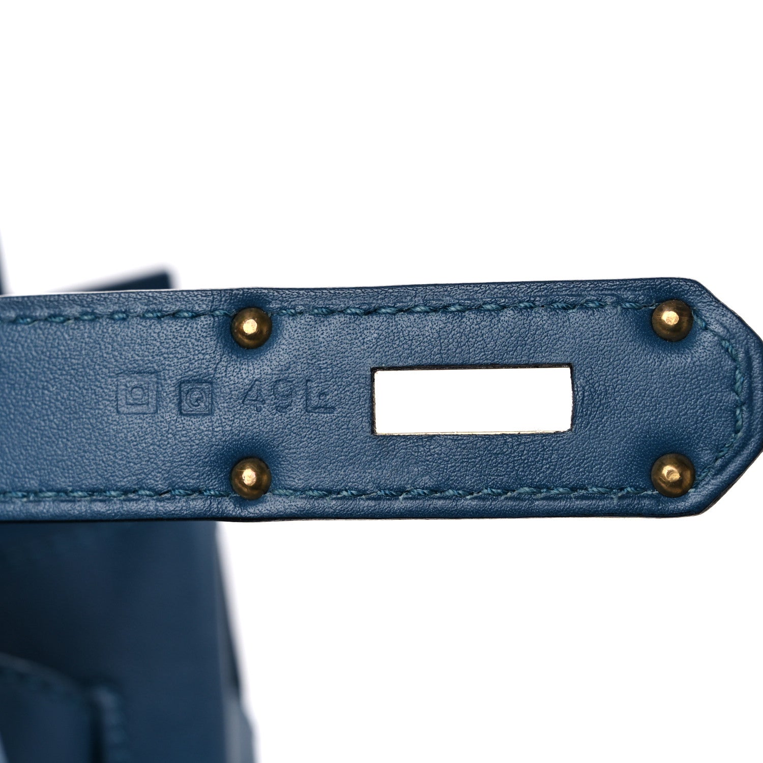 Hermes Veau Sikkim Kelly Relax 50 Bleu Thalassa 6 of 10