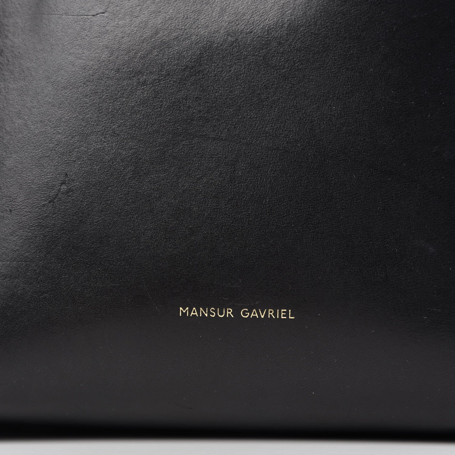 Mansur Gavriel Vegetable Tanned Calfskin Mini Bucket Bag Black Royal 8 of 9