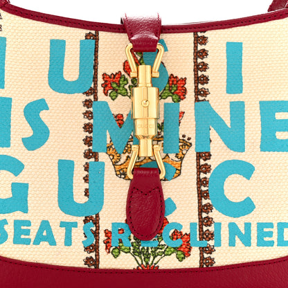 Gucci Canvas Calfskin 100 Centennial Music Small Jackie 1961 Hobo Ivory Red 7 of 10