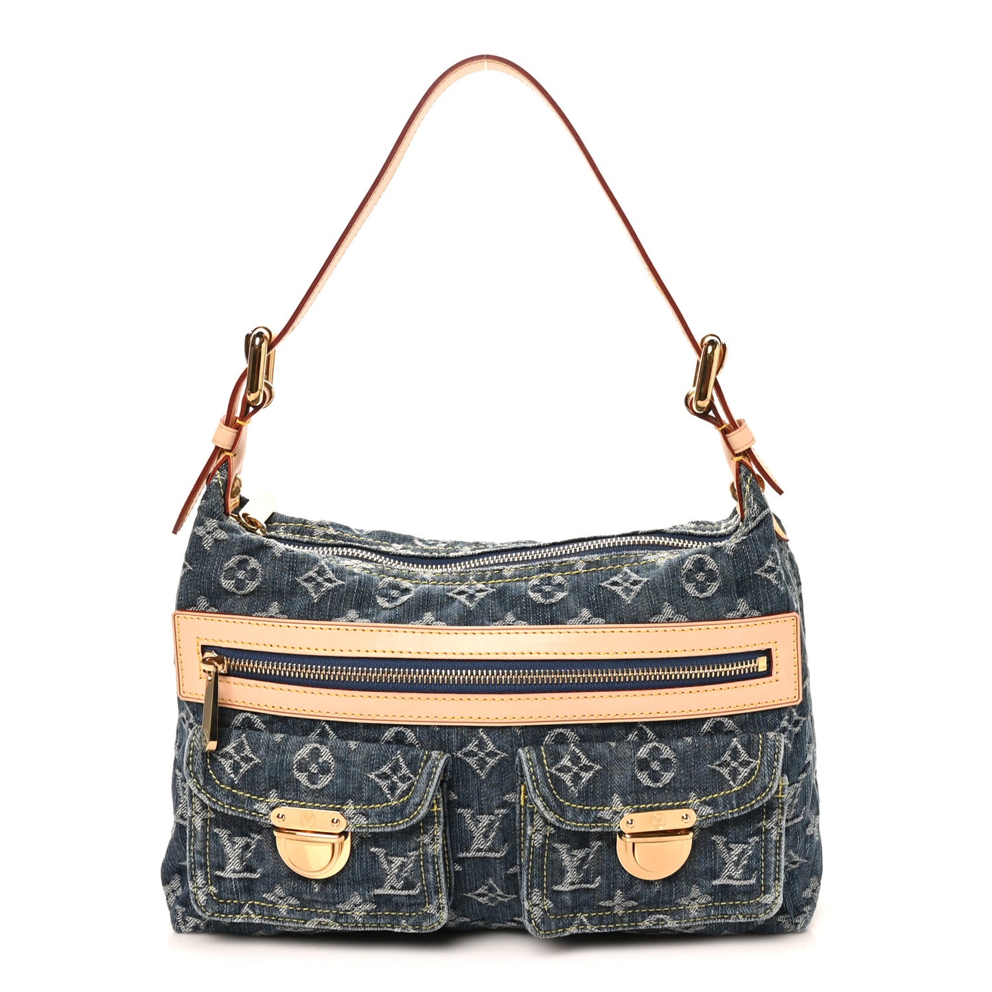 Monogram Denim Baggy PM Blue
