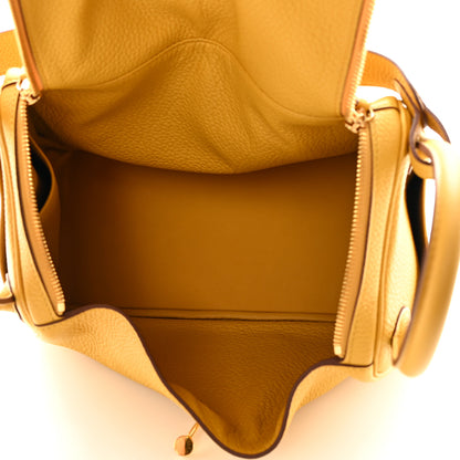 Hermes Taurillon Clemence Lindy 30 Jaune Ambre 5 of 12