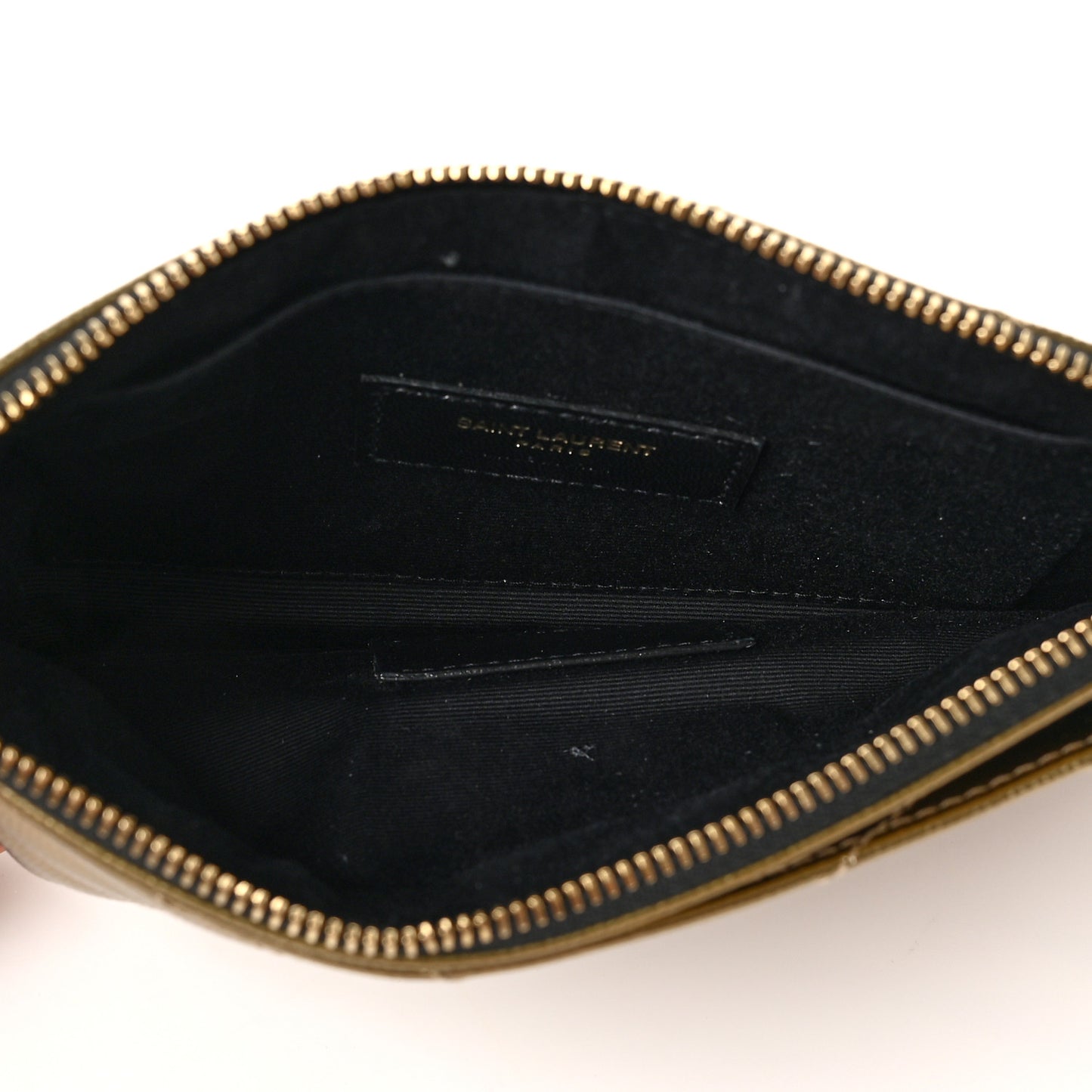 Iridescent Grain De Poudre Matelasse Chevron Monogram Bill Pouch Gold