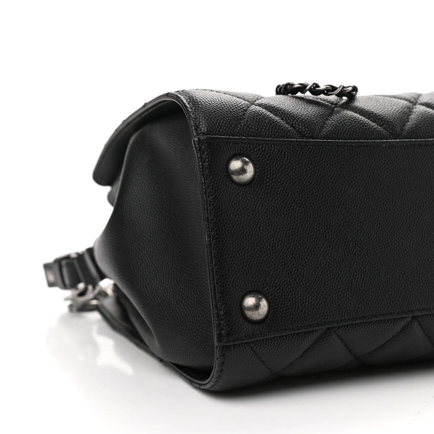 Caviar Quilted Small CC Bucket Bag Black