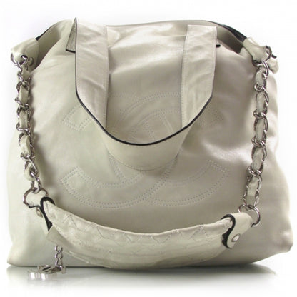 Chanel Lambskin N/S Edgy Tote Ivory 1 of 12