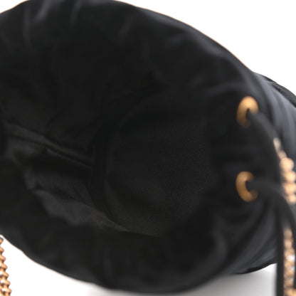 Gucci Velvet Matelasse Mini GG Marmont 2.0 Bucket Bag Black 5 of 8