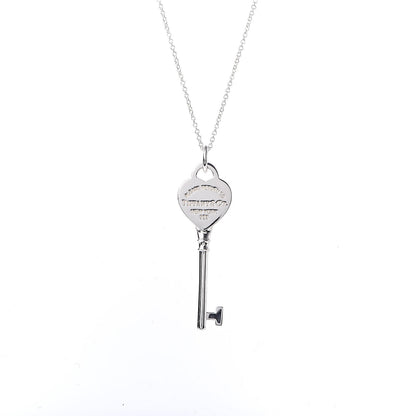Tiffany Sterling Silver Return To Key Pendant Necklace 4 of 6