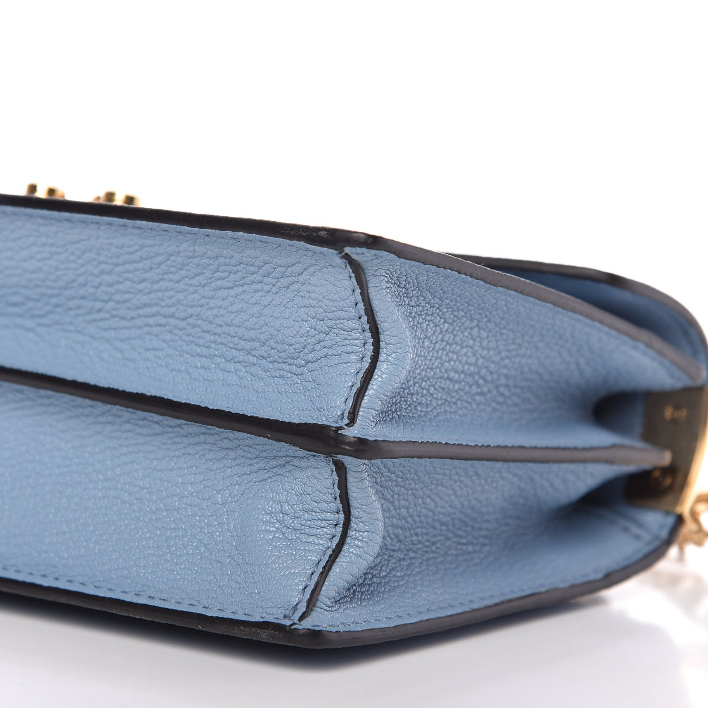 Jacquard Madras Confidential Logo Shoulder Bag Blue