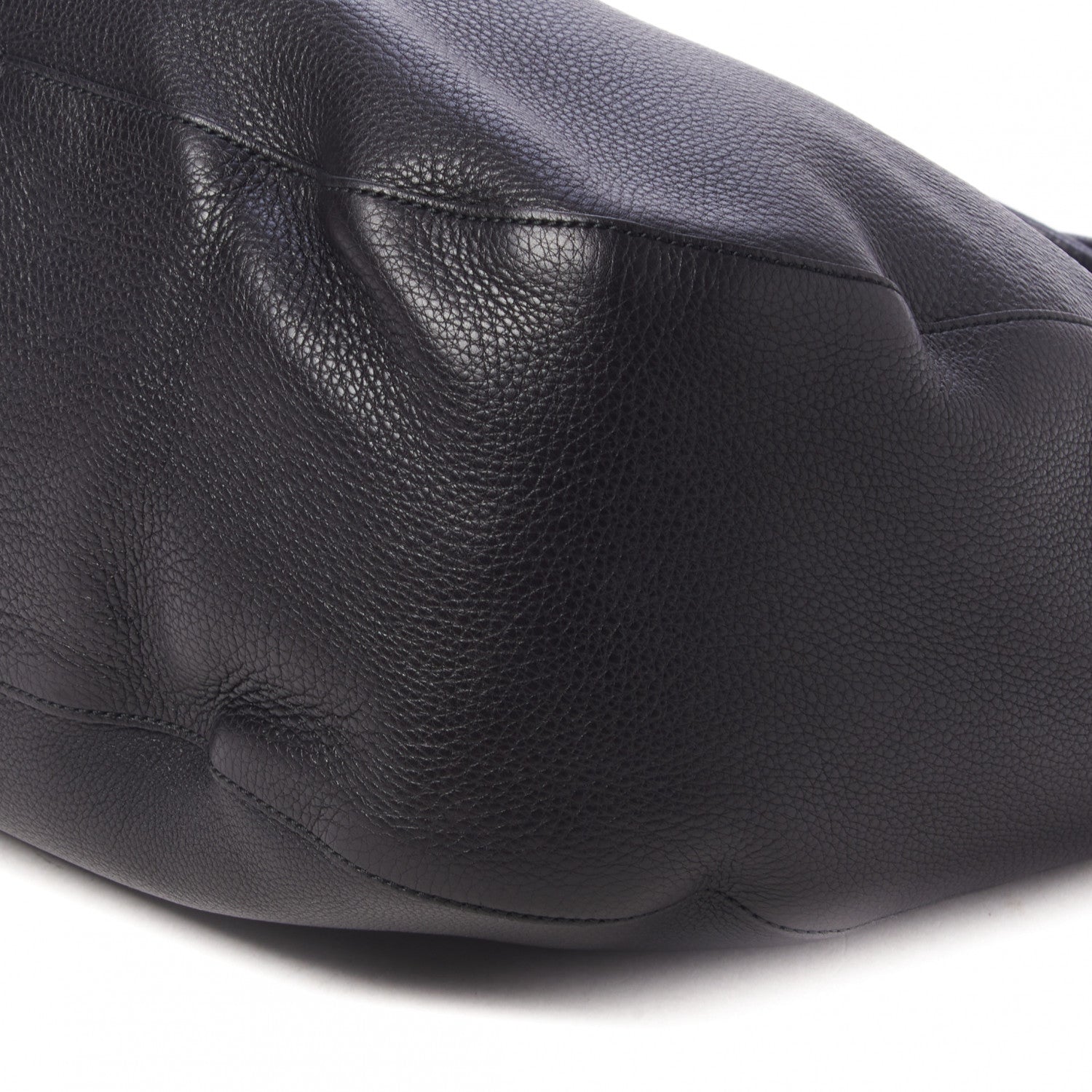 Gucci Pebbled Calfskin Medium Twill Shoulder Bag Black 5 of 10