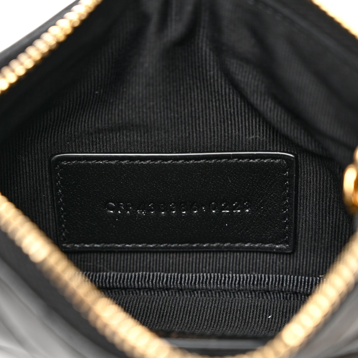 Saint Laurent Calfskin Matelasse Monogram Key Pouch Black 7 of 7