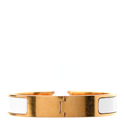Hermes Enamel Narrow Clic Clac H Bracelet PM White 3 of 4