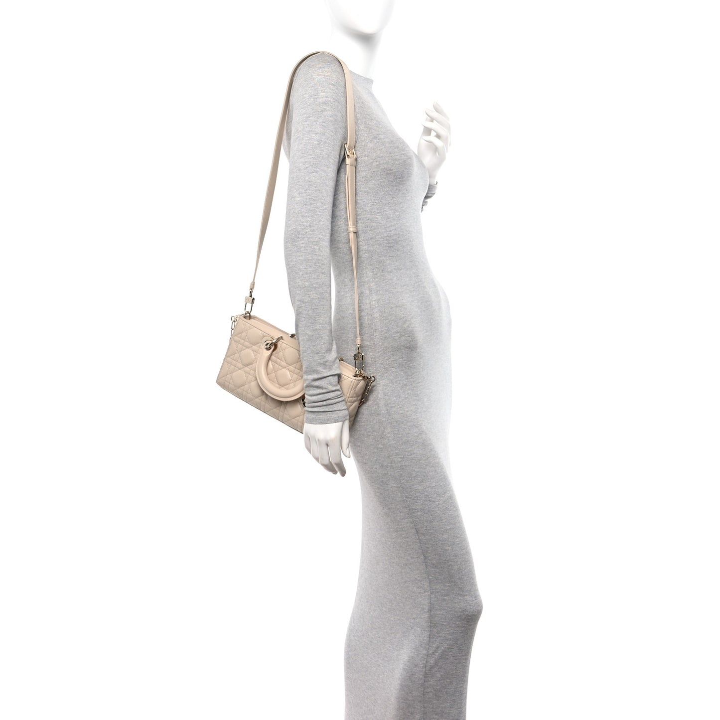 Lambskin Cannage Medium Lady D-Joy Beige Aesthetic