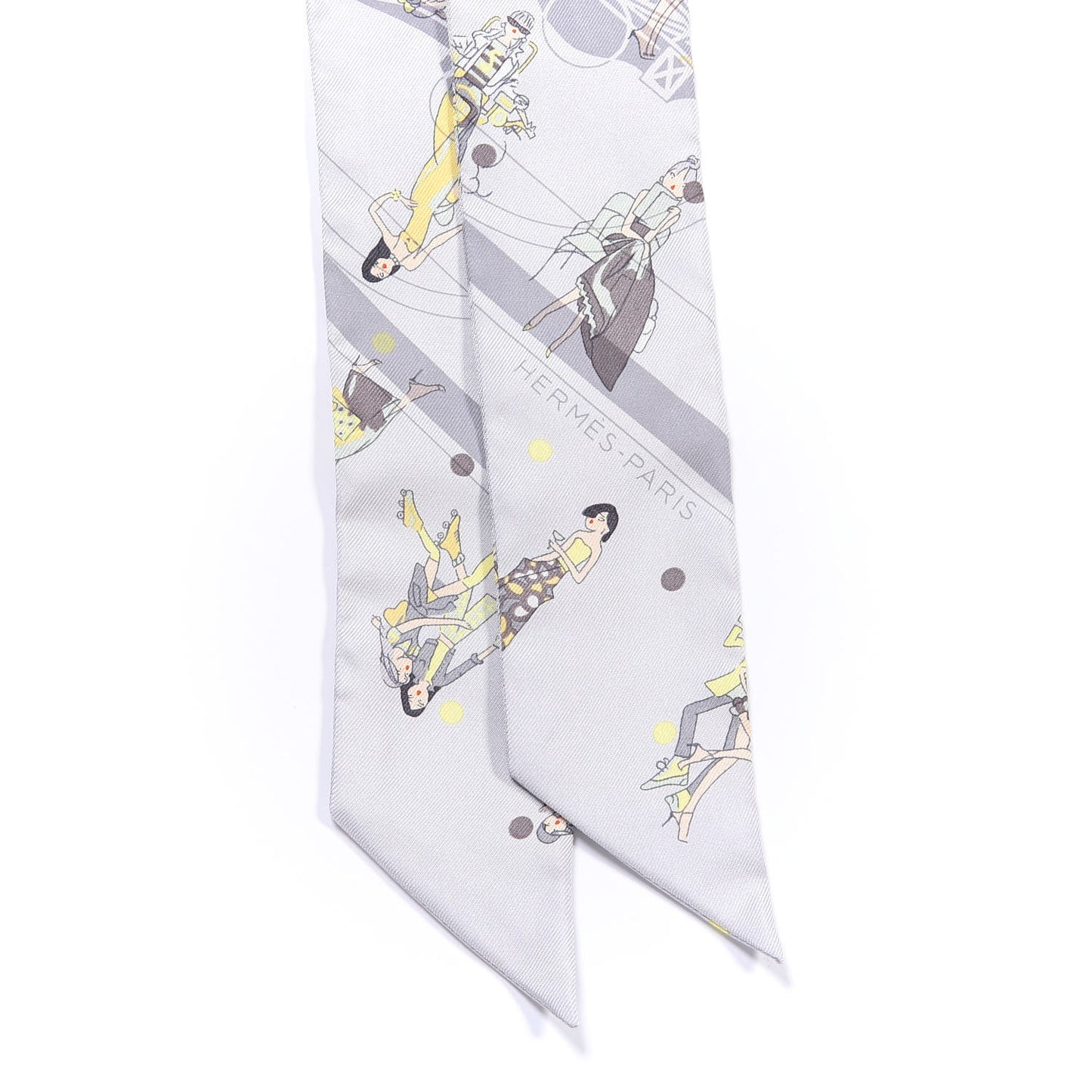 Silk Ex-Libris Les Parisie Twilly Gris Perle Jaune Soufre