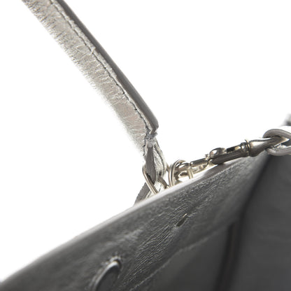 Balenciaga Metallic Calfskin Papier A6 Zip Around Tote Silver 12 of 12