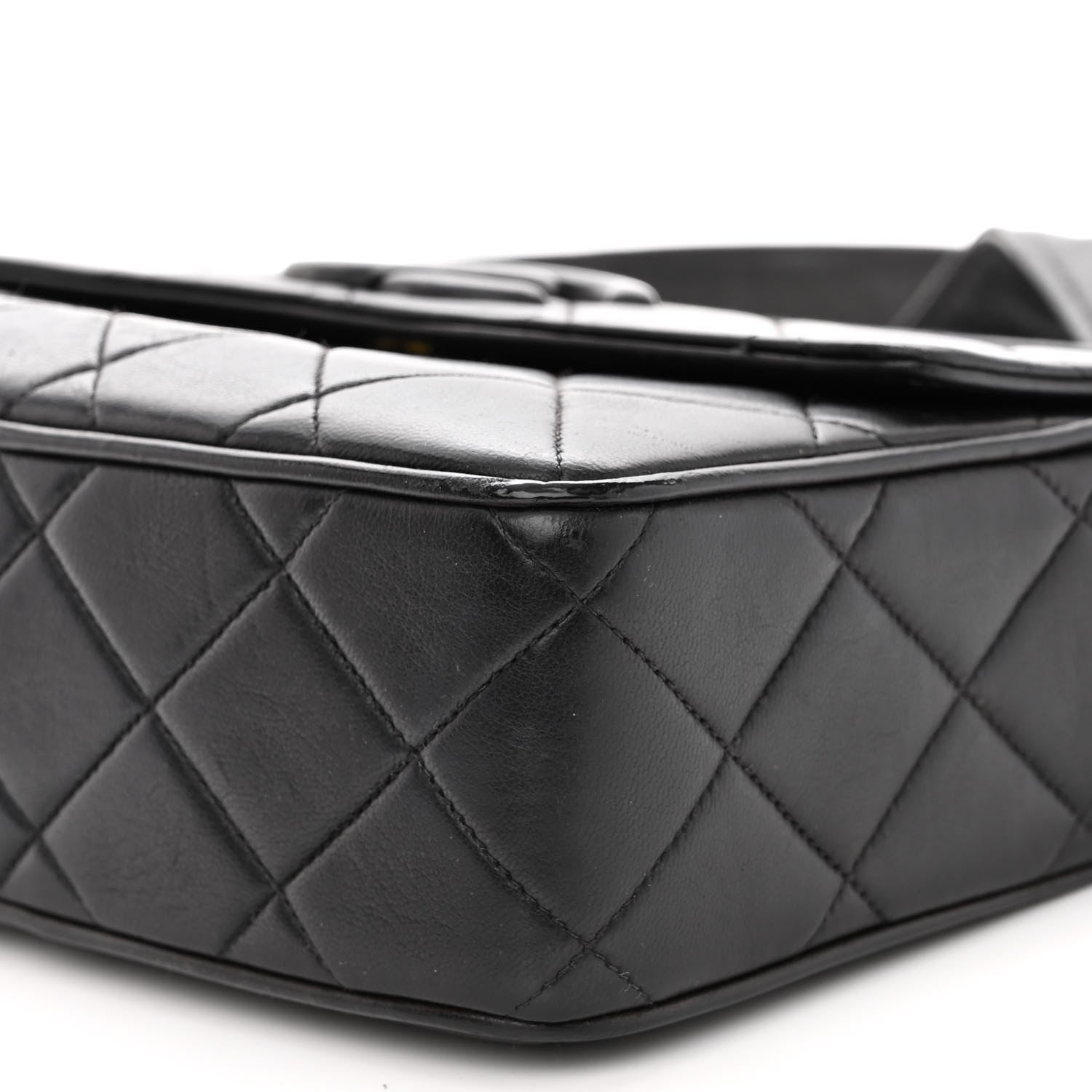 Chanel Lambskin Quilted Tassel Flap Camera Case Black 10 of 10