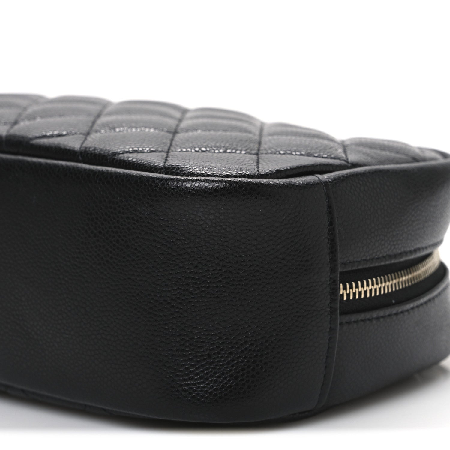 Chanel Caviar Quilted Medium Curvy Pouch Cosmetic Case Black 10 of 11