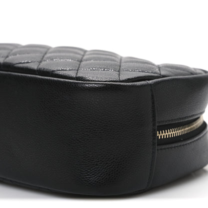 Chanel Caviar Quilted Medium Curvy Pouch Cosmetic Case Black 10 of 11