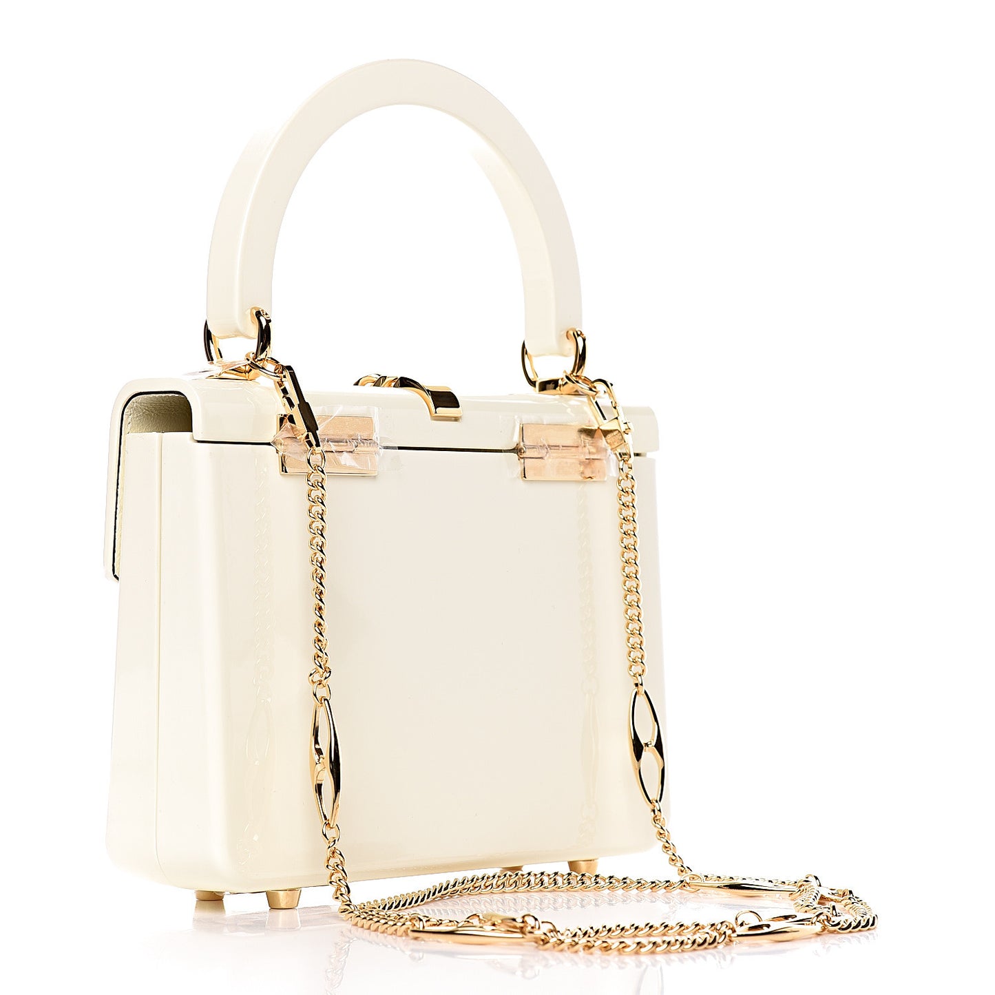 Plexiglass Mini Sylvie 1969 Top Handle Bag Ivory