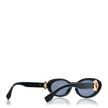 Fendi Acetate FF Oval Sunglasses FE40140U Black 4 of 8