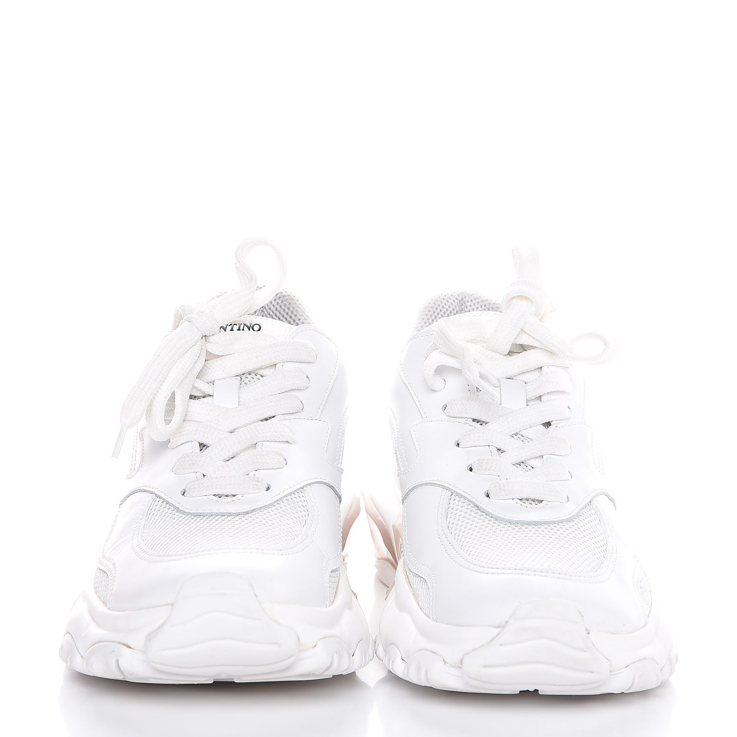 Valentino Garavani Calfskin Womens Bounce Sneakers 37 White 2 of 12