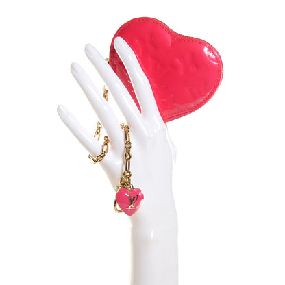 Louis Vuitton Vernis Heart Coin Purse Rose Pop 2 of 7