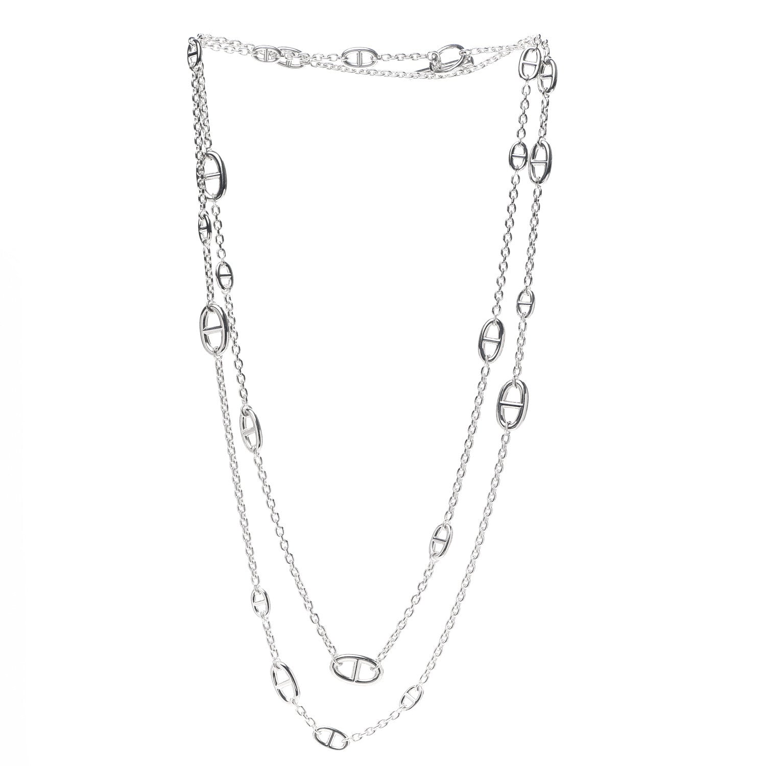 Hermes Sterling Silver Farandole Necklace 160 3 of 5