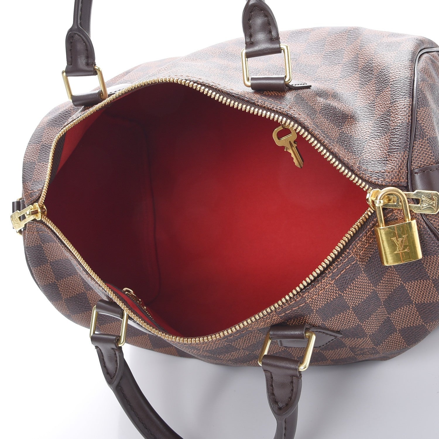 Louis Vuitton Damier Ebene Speedy Bandouliere 30 8 of 12