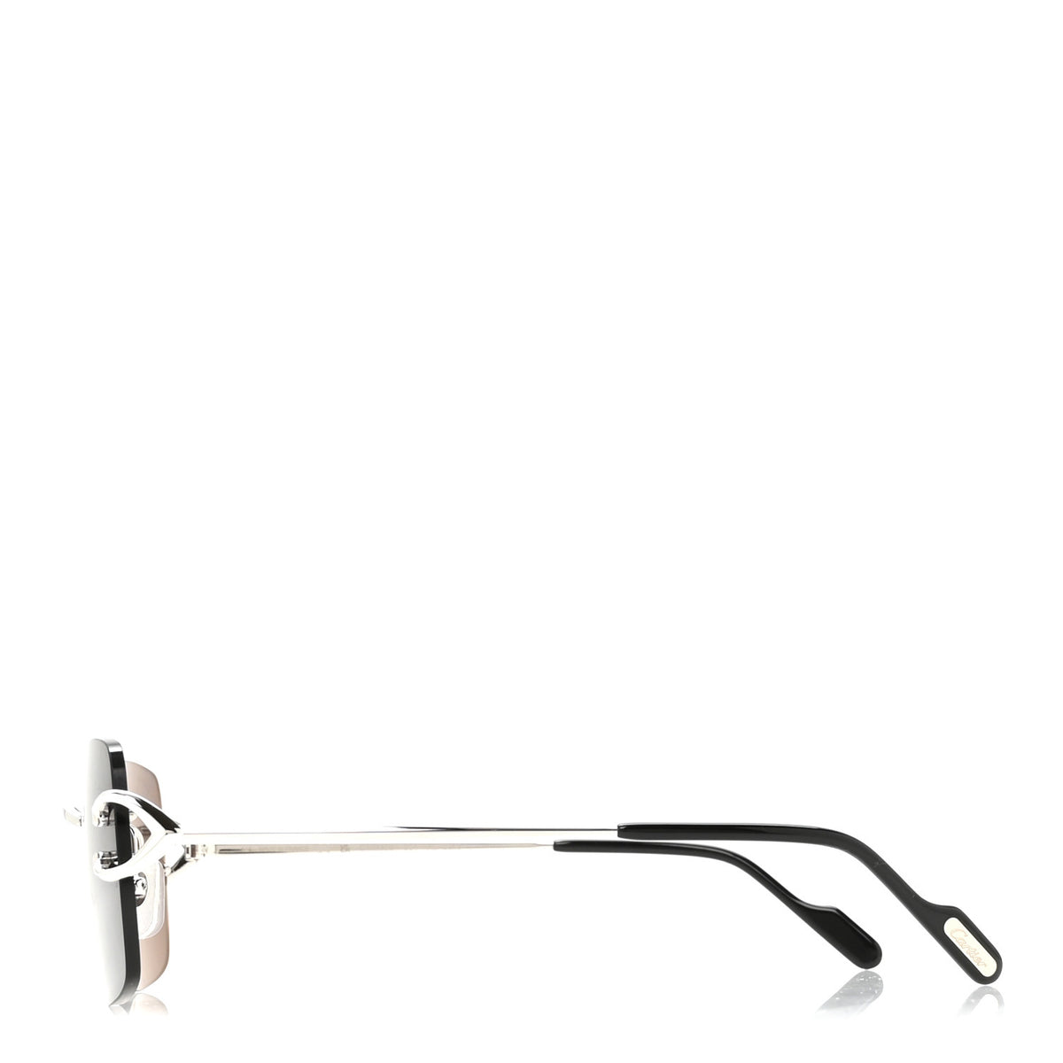 Cartier Metal Rimless C Decor Sunglasses CT0330S Silver 3 of 8