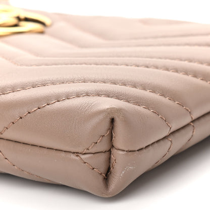 Gucci Calfskin Matelasse Mini GG Marmont Chain Bag Porcelain Rose 10 of 11