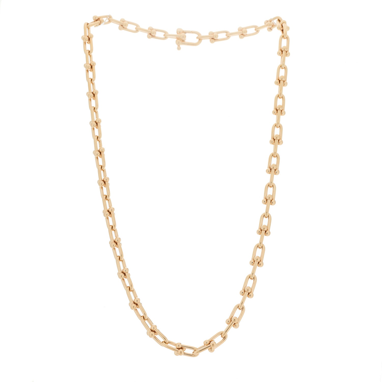 Tiffany 18K Rose Gold Small HardWear Link Necklace 3 of 5