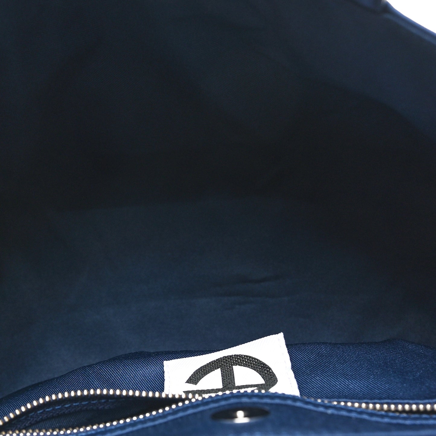 Metallic Vegan Leather Medium Shopping Bag Cobalt