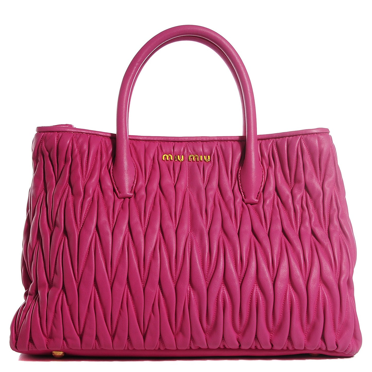 Nappa Matelasse Tote Fuxia