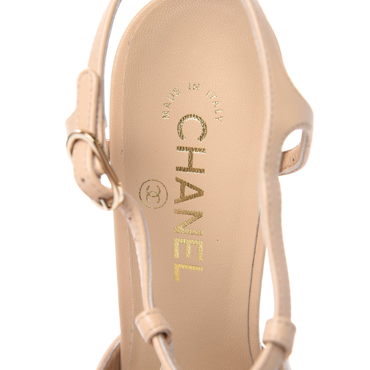 Lambskin Cap Toe CC Slingback Pumps 40 Beige Black