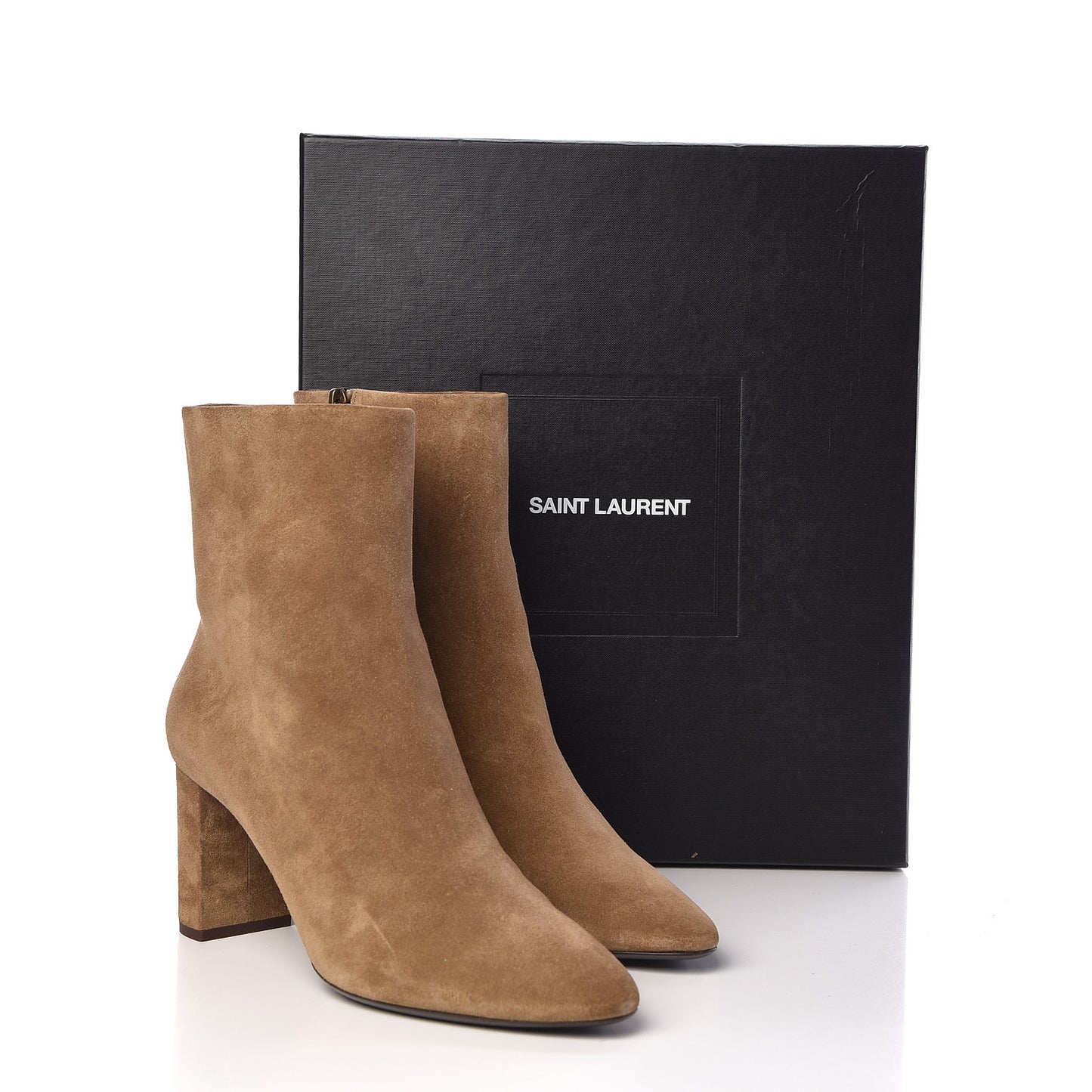 Suede Loulou Ankle 70 Zip Boot 42 New Sigaro